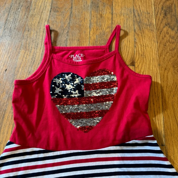 Lot of 2 girls’ sundresses - Size 7/8 - red white and blue - Picture 6 of 7